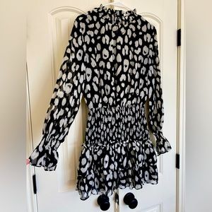 Adorable Black & White Ruffled Dress
